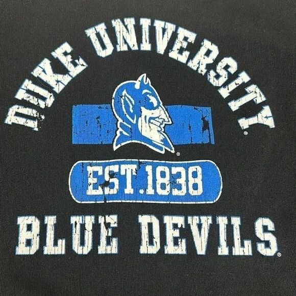 Champs Duke Blue Devils Black Full Zip Jacket Screen Printed Sz XL - Picture 5 of 9
